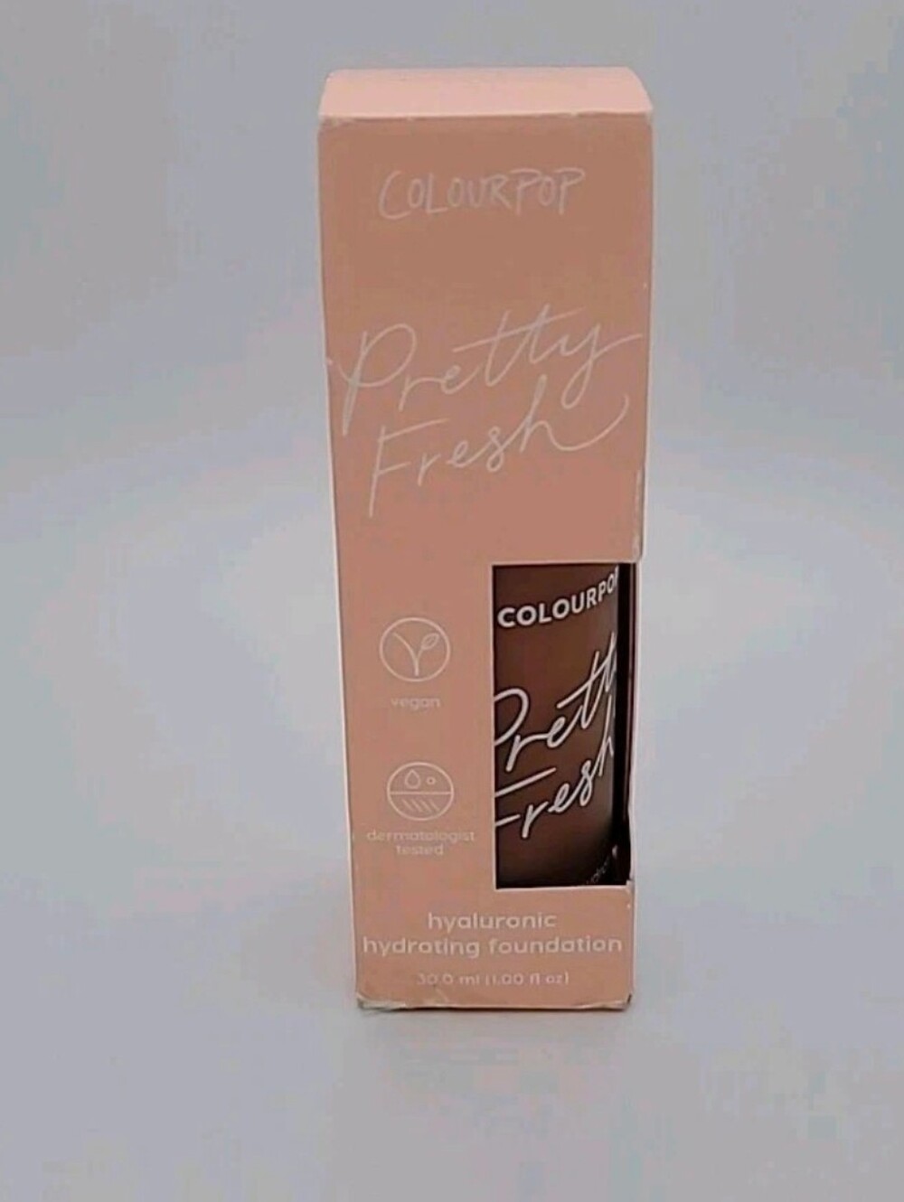NEW! ColourPop Pretty Fresh Hyaluronic Foundation #190W Deep Dark 1 fl oz